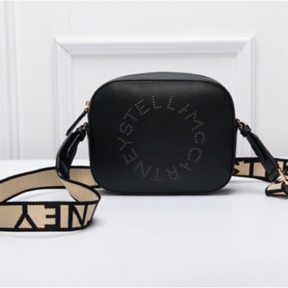 Stella McCartney Eco Alter Nappa Perforated Logo Mini Camera Bag